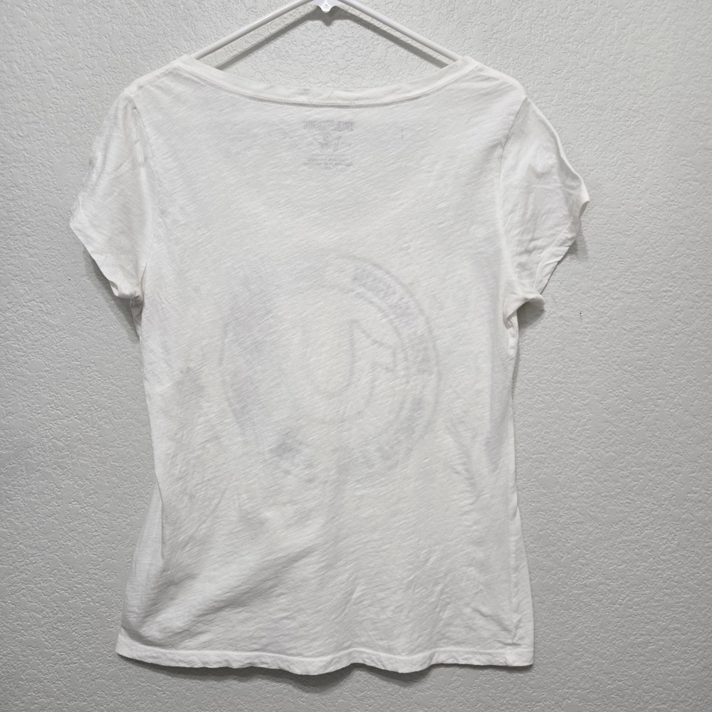 True Religion White Graphic Tee Size L - Picture 7 of 13
